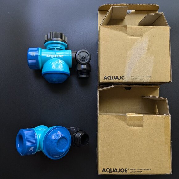 Aqua Joe Multi-Function Outdoor Faucet and Garden Hose Tap Connector 2 pack - Picture 6 of 12